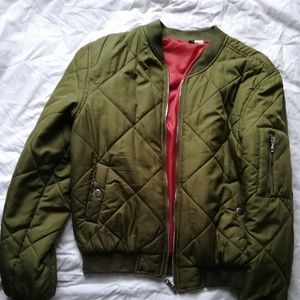 Green bomber jacket